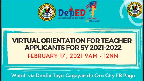 depedzn|Virtual Orientation for Teacher Applicants I SY 2022.